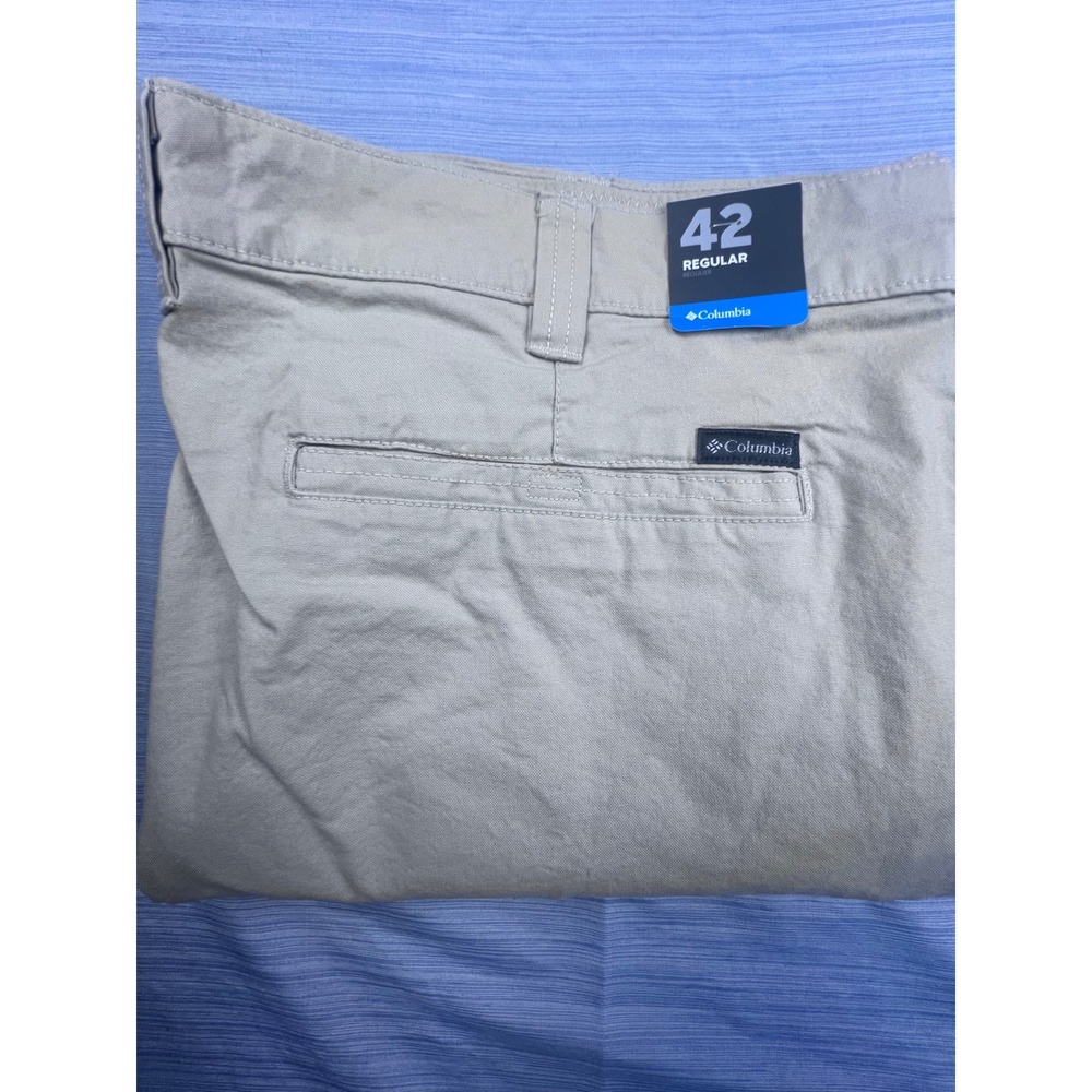 Columbia Mens Flex ROC Shorts 42 Fossil Khaki‎ AM0184-160 Omni-Shade UPF 50 NEW